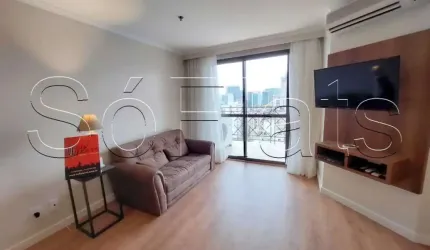 Flat disponível para locação na Vila Olímpia mobiliado com 2 dormitórios próximo da Av Bandeirantes
