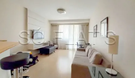 Flat Sequoia com 56m², 1 dorm e 1 vaga de garagem disponível locação em Alphaville.