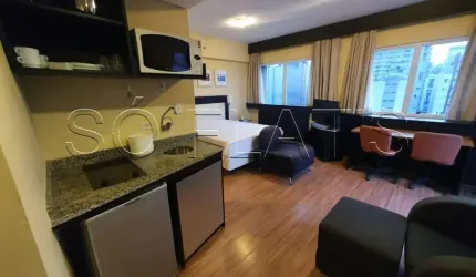 Flat disponível para locação 1 dormitório e 1 vaga de garagem.