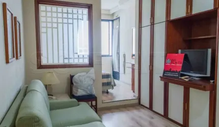 Flat Poeta Drummond com 1 dormitório e 1 vaga de garagem no jardim Paulista