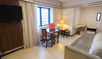 Apartamento mobiliado disponível para venda com 33m² e 01 vaga de garagem