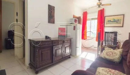Flat no São Paulo Suíte Service disponível para locação 40m², 1 dormitório e 1 vaga, sem burocracia.