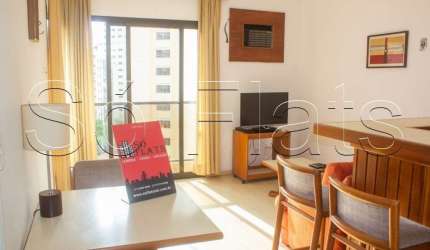 Flat próximo da Av. Paulista e Av. Nove de Julho disponível locação com 1 dormitório.