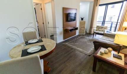 Flat no Massis com 1 dormitório 48m² na rua do Shopping Center 3 disponível para locação.
