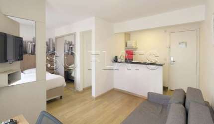 Lindo flat New Citi com 1 dorm disponível para locação próximo da Avenida Nove de Julho