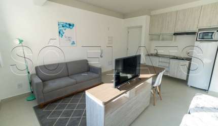 Flat para locação na República  26m², 1 dormitório e 1 vaga de garagem