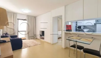 Flat totalmente equipado disponível para locação muito próximo da Av Paulista e do MASP.