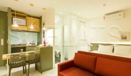 Flat Transamerica Jardins disponível para venda com 28m², 01 dorm e 01 vaga de garagem