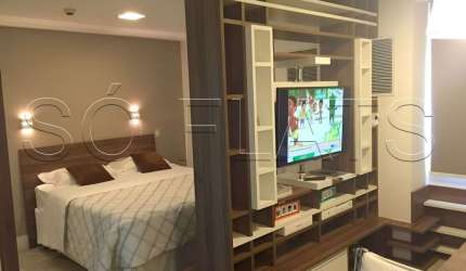 Flat Transamérica International Plaza disponível para venda com 26m² e 01 vaga de garagem