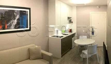 Flat Transamérica Bela Cintra disponível para venda com 27m² e 01 vaga de garagem