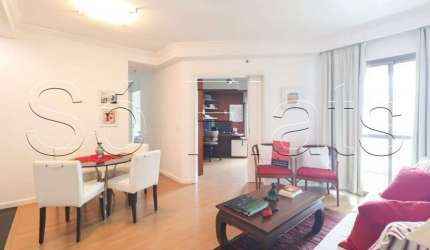 Flat disponível para locação de altíssimo padrão no Itaim Bibi com 67m², 3 dormitórios e 1 vaga.