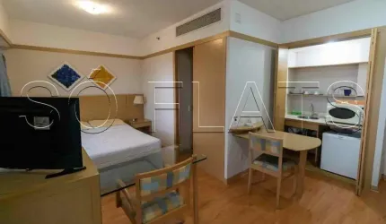 Flat disponível para locação próximo a Av. Paulista, Rua da Consolação, fácil acesso ao Metrô.