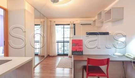 fLAT Interative no Jardim Paulista disponível para locação contendo 1 dormitório e 1 vaga de garagem