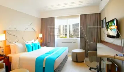 Flat Radisson Alphaville 30m² 1 dormitório 1 vaga para investimento no pool.