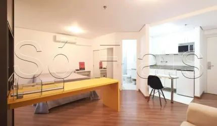 Flat Mercure Times Square disponível para venda com 29m², 1 dormitório e 1 vaga de garagem