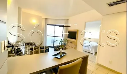 Apartamento em Santos para locação com 47m², 01 dormitório e 01 vaga de garagem.