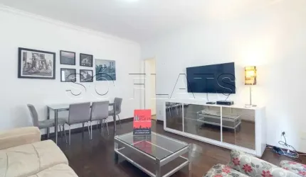 Apto lindo e mobiliado com 2 dorms e 1 vaga de garagem disponível para locação na região dos Jardins
