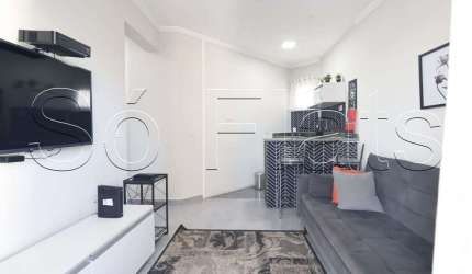 Flat disponível para locação no Paraíso próximo do Parque Ibirapuera com 1 dormitório e 1 vaga.