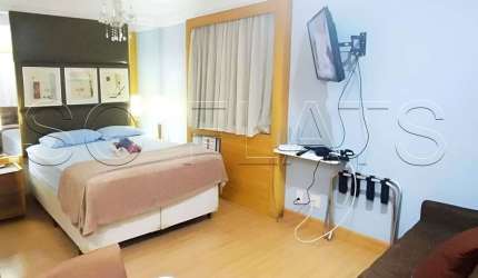 Flat Transamérica Bela Cintra, disponível para venda com 27m², i dormitório e 1 vaga