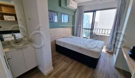 Apto disponível para locação na região Central de SP totalmente mobiliado contendo 25m² e 1 dorm.