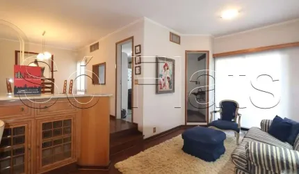 Apto estilo junção disponível para locação contendo 82m², 2 dorms e 2 vagas nos Jardins.