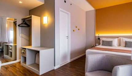 Flat mobiliado com 28m² no Analia Franco fora do Pool