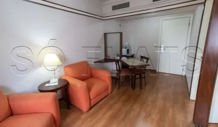 Flat com 1 dormitório mobiliado com serviços no Jardins com Serviços Hoteleiros e lazer.