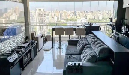 Residencial Thera Faria Lima disponível para locação com 71m², 1 dormitório e 1 vaga de garagem.
