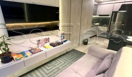 Studio no Residencial Hit Itaim disponível para locação bem localizado próx da Av Santo Amaro.