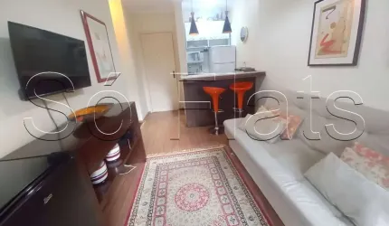 Ótimo flat lindo e aconchegante em Moema disponível para locação com 1 dorm e 1 vaga de garagem.