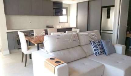 Flat no Studio Suzano disponível para locação moderno e todo equipado no bairro dos Jardins.