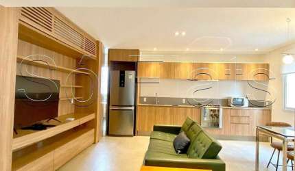 Residencial Canadá, cobertura no Itaim Bibi, disponível para locação com 96m², 1 dorm e 2 vagas.