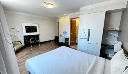 Flat no Brooklin, com fácil acesso a Vl Olímpia, Morumbi e aeroporto de Congonhas