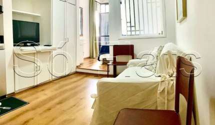 Poeta Drummond, flat disponível para locação contendo 28m², 1 dormitório e 1 vaga.