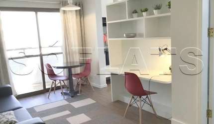 Flat disponível para locação contendo 48m², 1 dorm e 1 vaga a menos de 100 metrôs da Av Paulista.