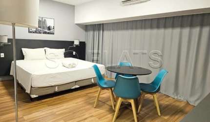 Flat Wyndham São Paulo Berrini disponível para locação com 29m², 01 dormitório e 01 vaga de garagem.
