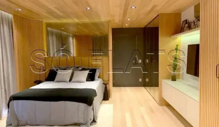 Pininfarina, apartamento de alto padrão disponível para locação com 49m², 1 dormitório e 2 vagas.