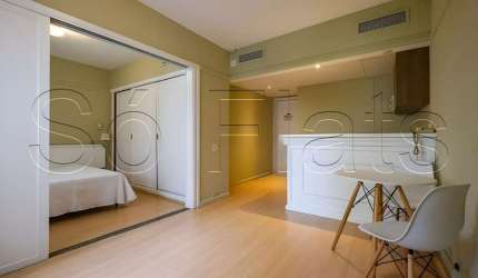 Flat Ninety nos Jardins para locação, próximo a Av. 9 de Julho, fácil acesso a Av. Paulista.