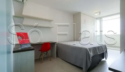 VN Gomes de Carvalho, studio disponível para locação contendo 30m², 1 dormitório e 1 vaga.