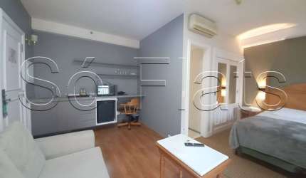 Flat Estanplaza Ibirapuera disponível para venda com 28m², 01 dormitório e 01 vaga de garagem