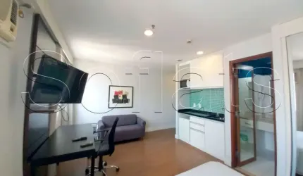Ótimo flat na Vila Olímpia prox. da Av. Santo Amaro e Faria Lima disponível para locação com 1 dorm.