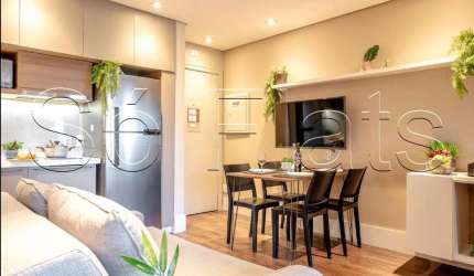 Flat Transamérica Berrini disponível para venda com 32m², 01 dormitório e 01 vaga de garagem