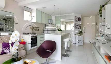 Flat Plaza Athnee, apto duplex disponível para venda com 69m², 01 dorm e 01 vaga