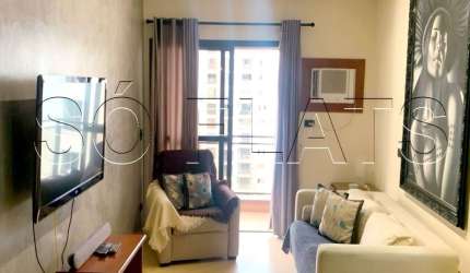 Flat no London contendo 40m², 1 dormitório e 1 vaga, disponível para locação nos Jardim Paulista.