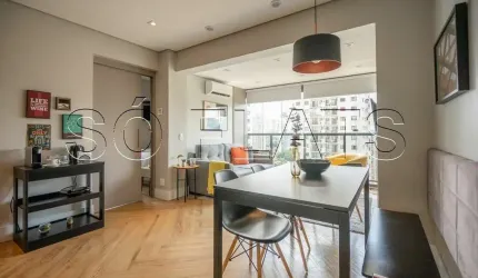 Apto no Residencial Vox Vila Olímpia disponível para locação com 44m², 1 dorm e 1 vaga de garagem.
