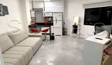 Flat Hampton Park diferenciado no pool com  31m², 1 dormitório e 1 vaga de garagem