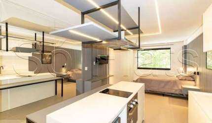Studio Moaci, apto todo equipado disponível para locação contendo 30m² e 1 dormitório.