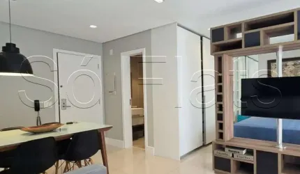 Flat disponível para locação na Vila Nova Conceição prox. ao Pq Ibirapuera com 54m², 1 dorm e 1 vaga