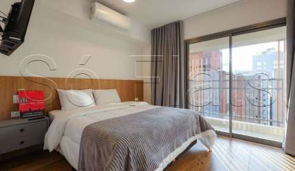 Apartamento 33m²  totalmente mobiliado para locação no Paraíso.