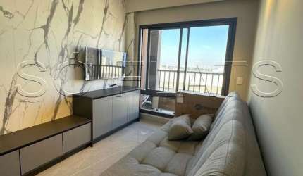 Disponível para locação em Moema com 28m² totalmente mobiliado e decorado